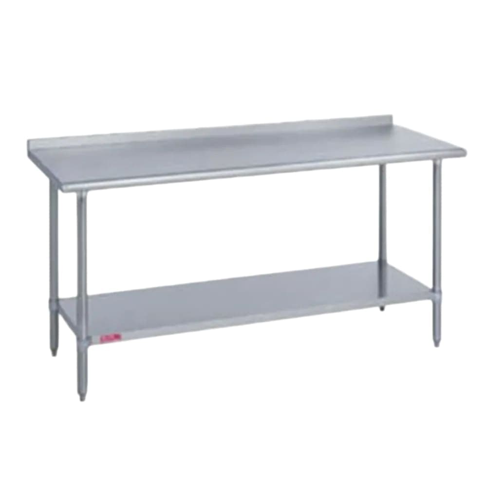 Duke 316-2448-2R 48" 16 ga Work Table w/ Undershelf & 300 Series Stainless Top, 1 1/8" Backsplash