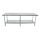 Duke 316-2496 96" 16 ga Work Table w/ Undershelf & 300 Series Stainless Flat Top thumbnail 3