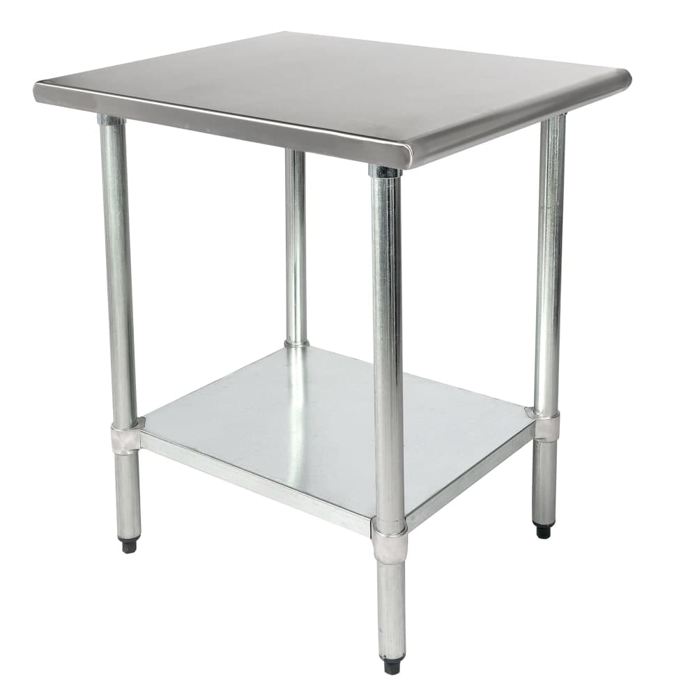 Duke 316-3024 24" 16 ga Work Table w/ Undershelf & 300 Series Stainless Flat Top