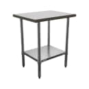 Duke 418-2430 30" 18 ga Work Table w/ Undershelf & 400 Series Stainless Flat Top thumbnail 2