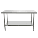 Duke 418-2460-2R 60" 18 ga Work Table w/ Undershelf & 400 Series Stainless Top, 1 1/8" Backsplash thumbnail 2