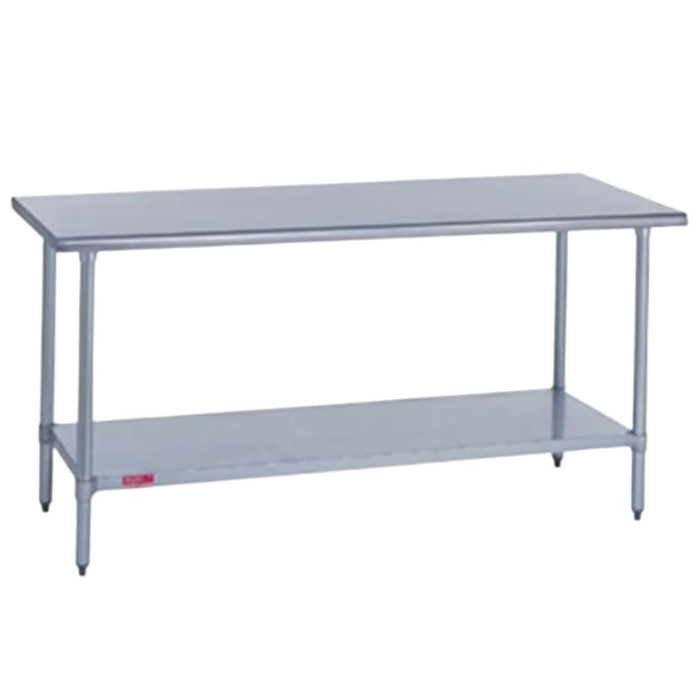 Duke 418-3060 60" 18 ga Work Table w/ Undershelf & 400 Series Stainless Flat Top