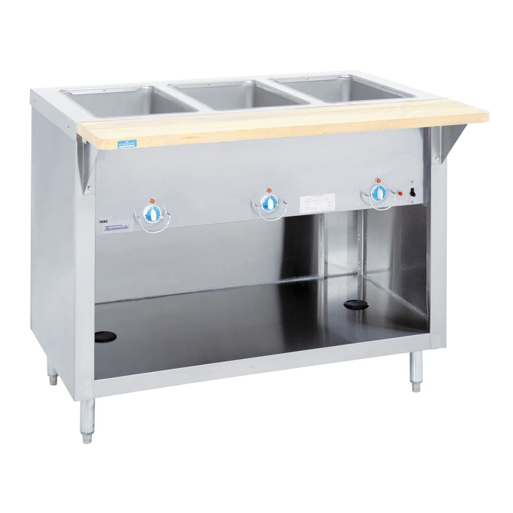 Duke E-3-CBSS 46" Hot Food Table w/ (3) Wells & Undershelf, 208v/1ph
