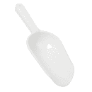 Bar Maid CR-849W 8 oz Scoop - Polyethylene, White thumbnail 4