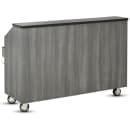 FWE CB-5 L1 60"L Conventional Portable Bar, Stainless Interior, Black thumbnail 3