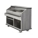 FWE CB-5 L7 60"L Conventional Portable Bar, Stainless Interior, Sterling Ash thumbnail 2