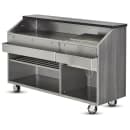 FWE CB-6 L4 72"L Conventional Portable Bar, Stainless Interior, Harvest Maple thumbnail 2