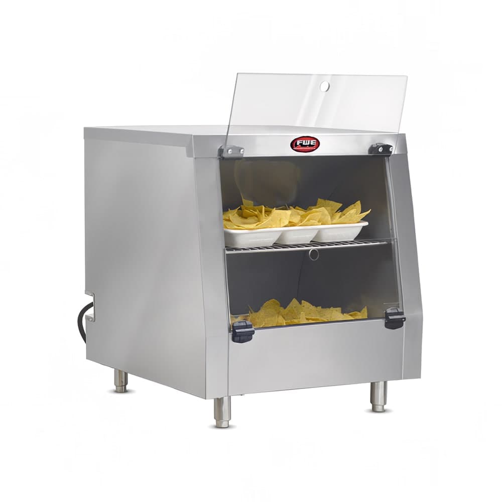 FWE HMC-230 Chip Warmer w/ Drop Down Hopper & 15 gallon Capacity - Stainless, 120v