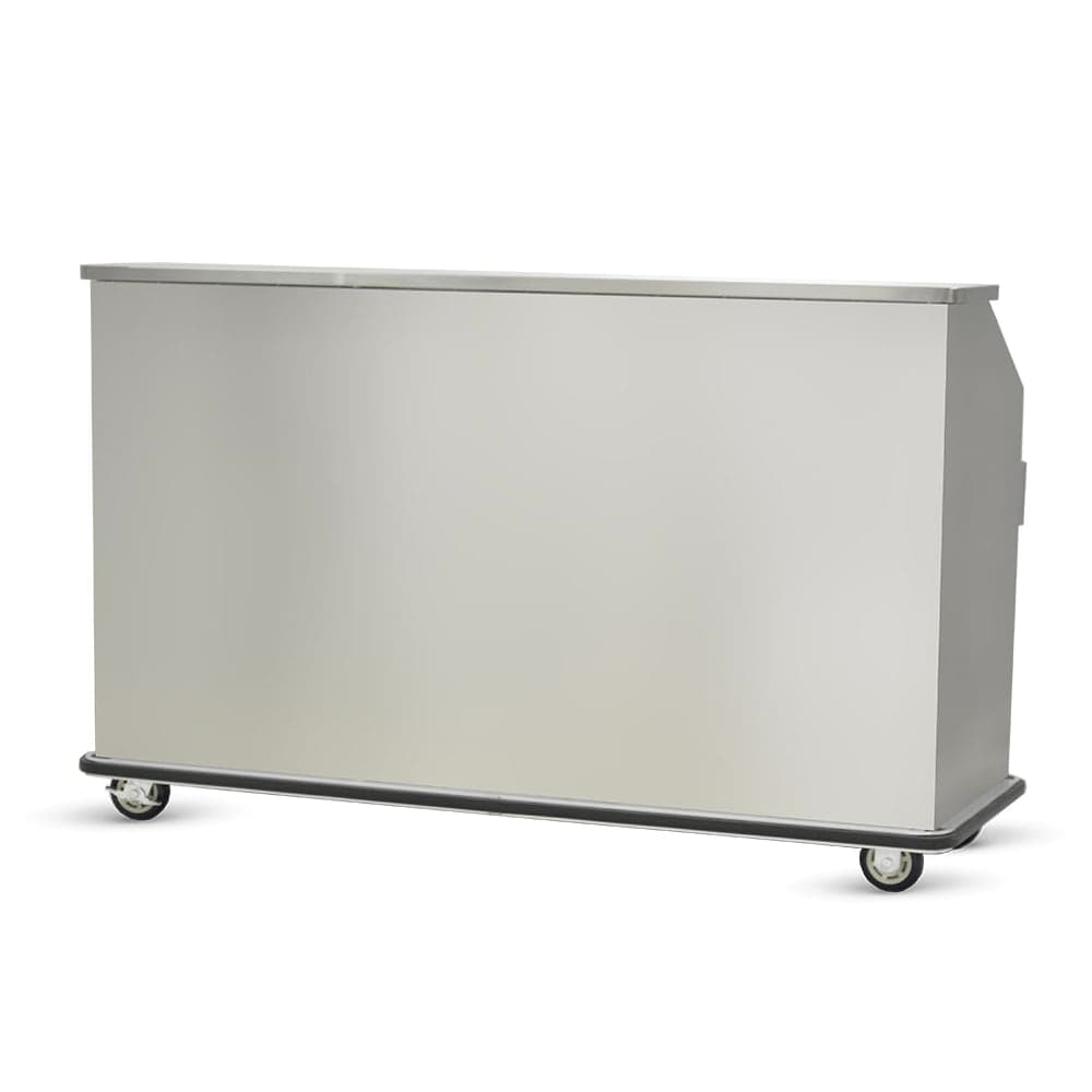 FWE SBBC-8 Mobile Bar w/ 60LB Capacity Ice Bin, 96" L, Stainless