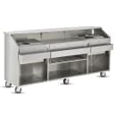 FWE SCB-8 Mobile Bar w/ Shut-Off Drain, Convectional Beverage Service , 96" L, Stainless thumbnail 2