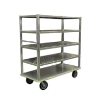 FWE UC-312-62 Queen Mary Cart - 3 Levels, 1600 lb. Capacity, Stainless, Flat Edges thumbnail 2