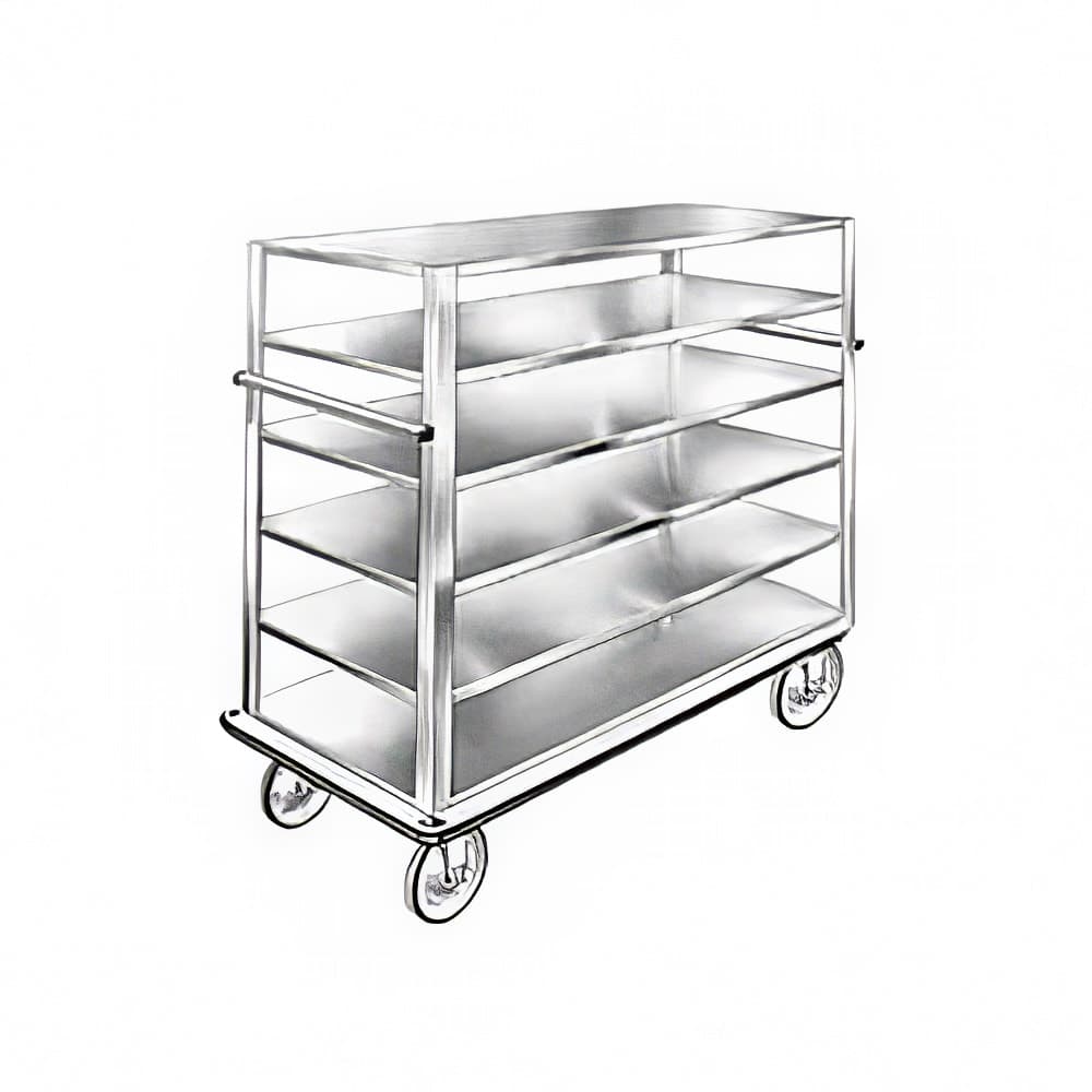 FWE UC-60-512AL Queen Mary Cart - 5 Levels, 2000 lb. Capacity, Aluminum, Flat Edges