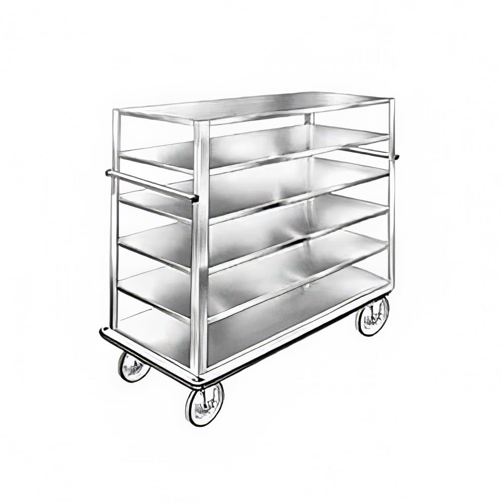 FWE UC-60-609AL Queen Mary Cart - 6 Levels, 2000 lb. Capacity, Aluminum, Flat Edges