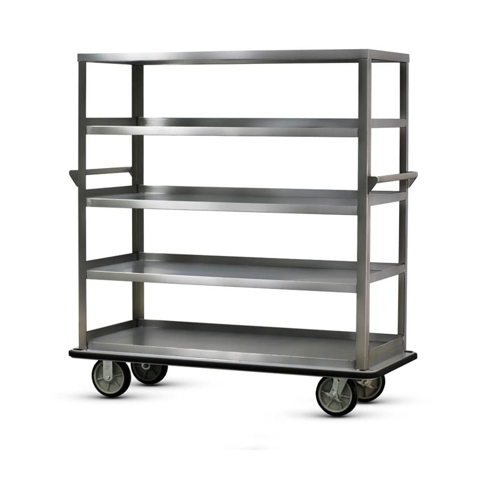 FWE UC-609-62 Queen Mary Cart - 6 Levels, 1600 lb. Capacity, Stainless, Flat Edges