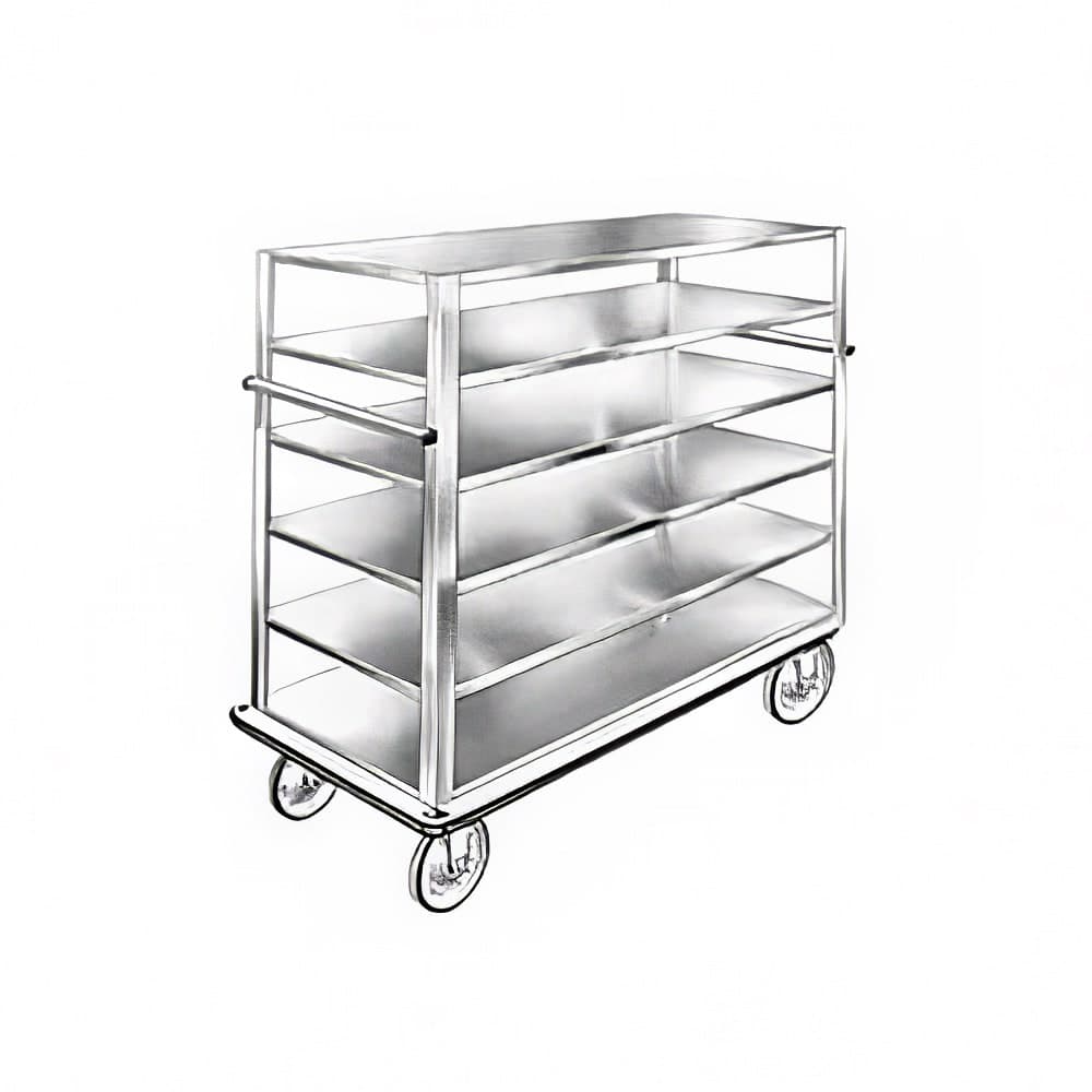 FWE UCU-72-512AL Queen Mary Cart - 5 Levels, 2000 lb. Capacity, Aluminum, Raised Edges