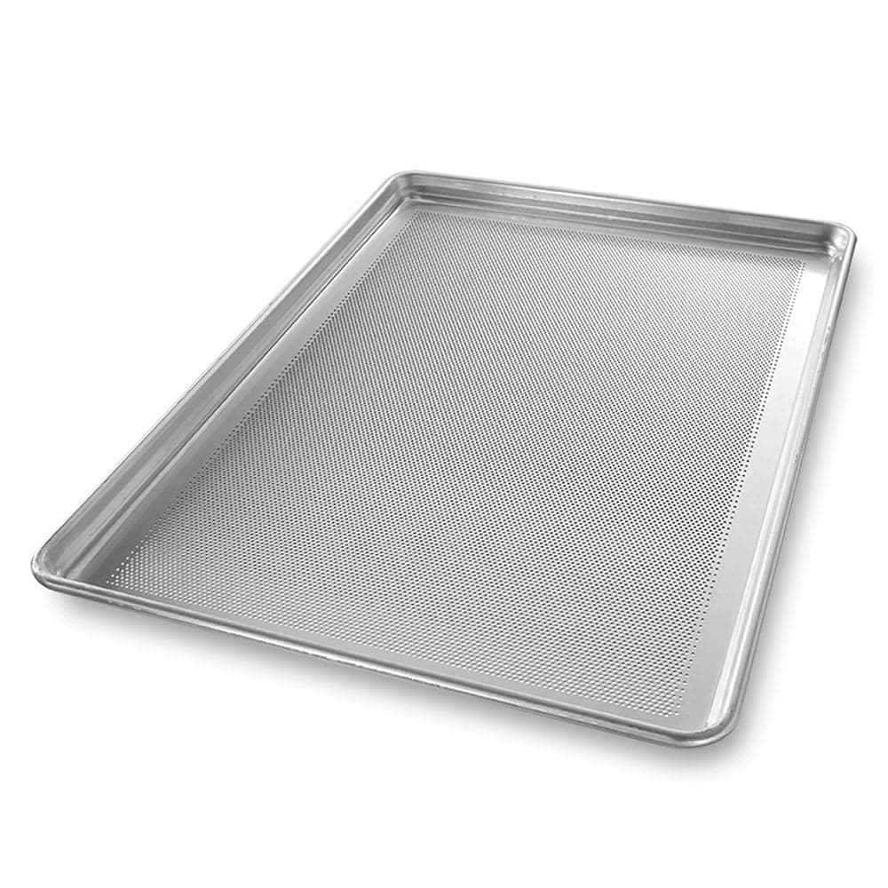Chicago Metallic 1/1 Full Size Bun / Sheet Pan - 26" x 18" x 1", 16 gauge Aluminum, Perforated, AMERICOAT® (44690)