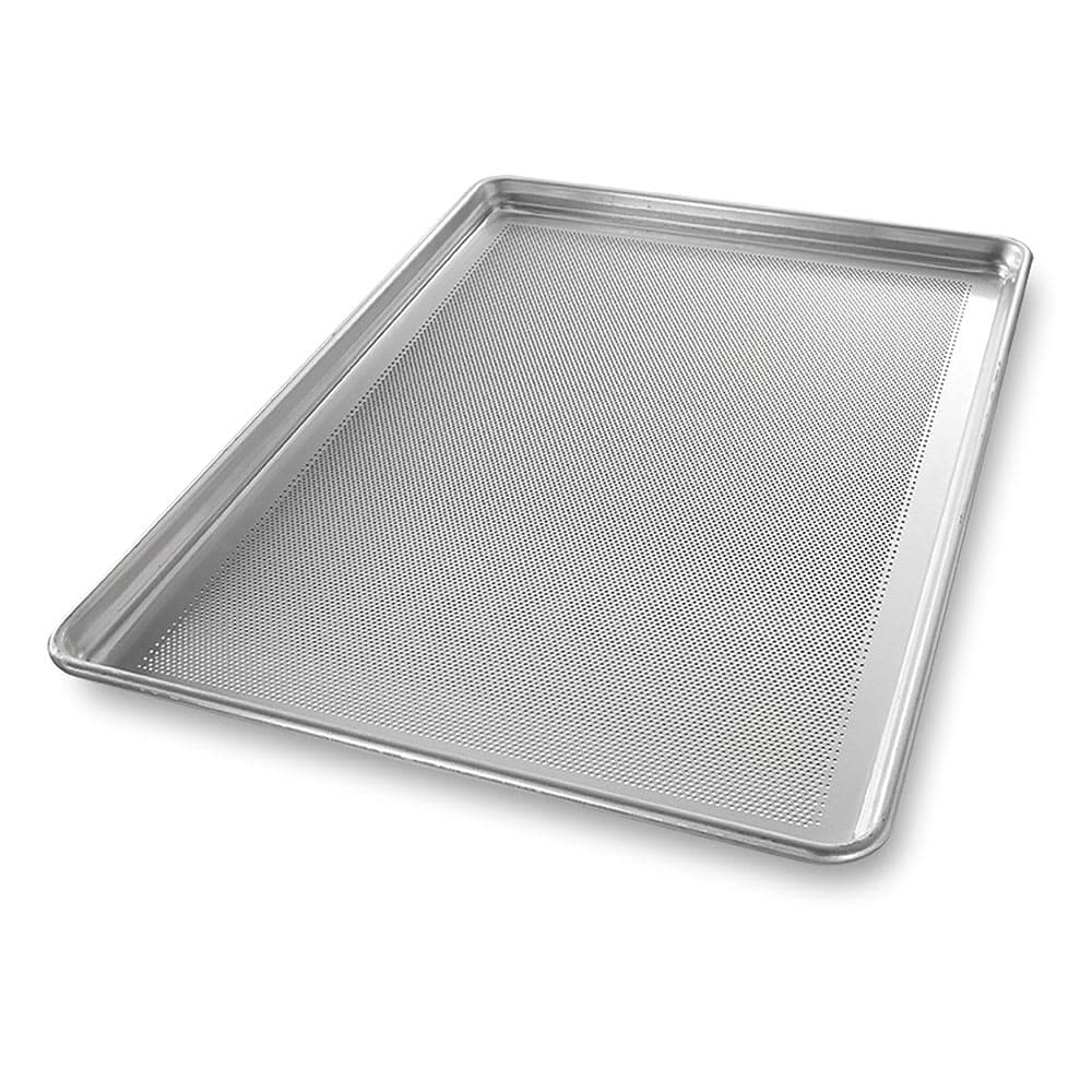 Chicago Metallic 1/1 Full Size Bun / Sheet Pan - 26" x 18" x 1", 16 gauge Aluminum, Perforated (44699)