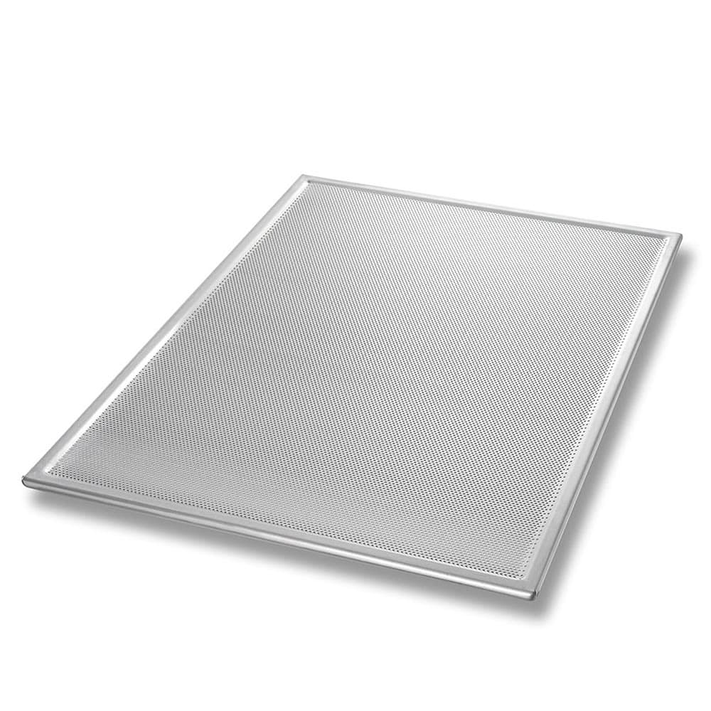 Chicago Metallic 1/1 Full Size Bun / Sheet Pan - 26" x 18" x 1", 16 gauge Aluminum, Perforated, AMERICOAT® (44800)