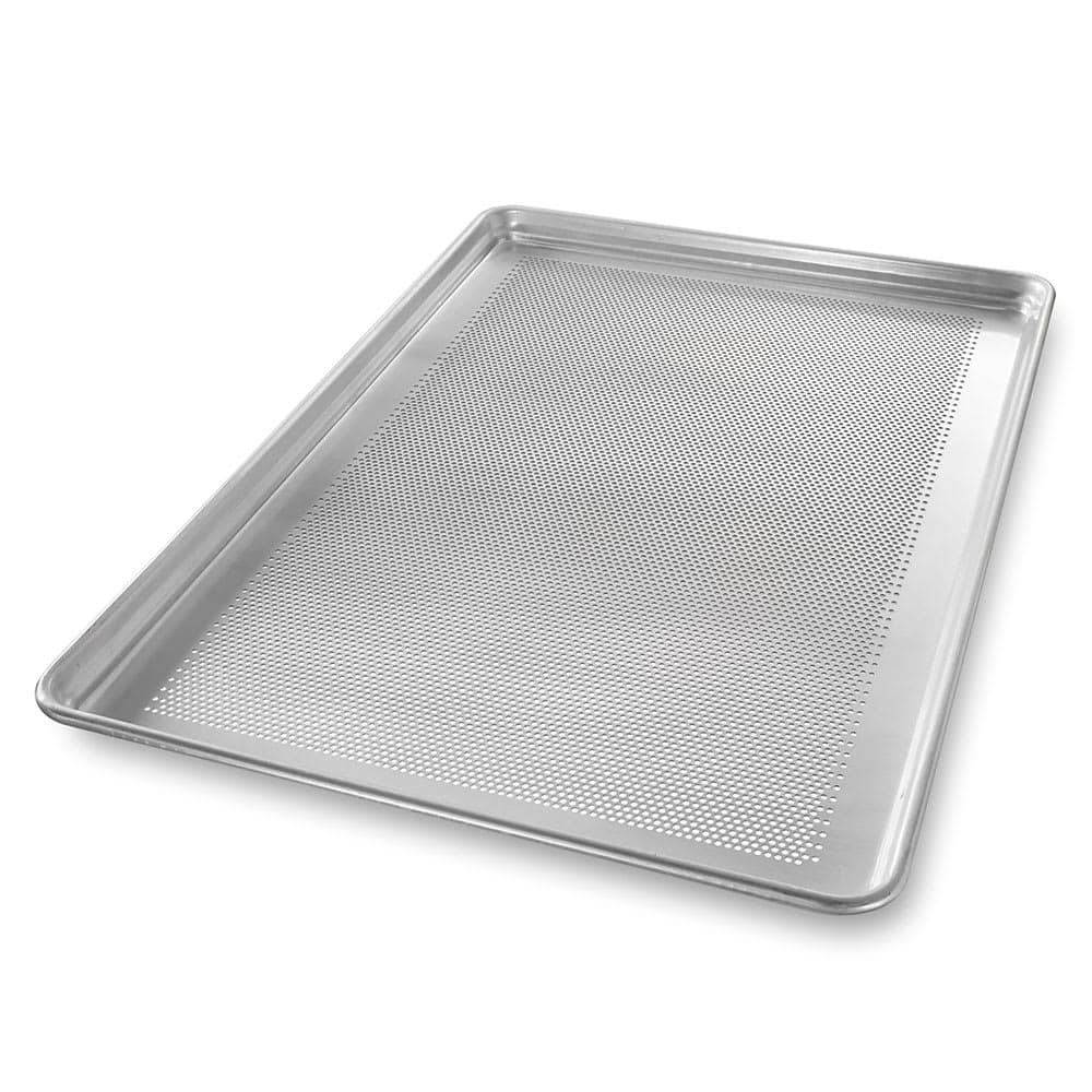 Chicago Metallic 1/1 Full Size Bun / Sheet Pan - 26" x 18" x 1", 18 gauge Aluminum, Perforated, AMERICOAT® (44896)