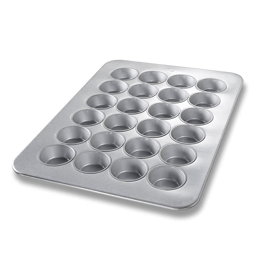 Chicago Metallic Muffin Pan, Makes (24) 3 1/4" Muffins, AMERICOAT Glazed 26 ga Aluminized Steel (45645)