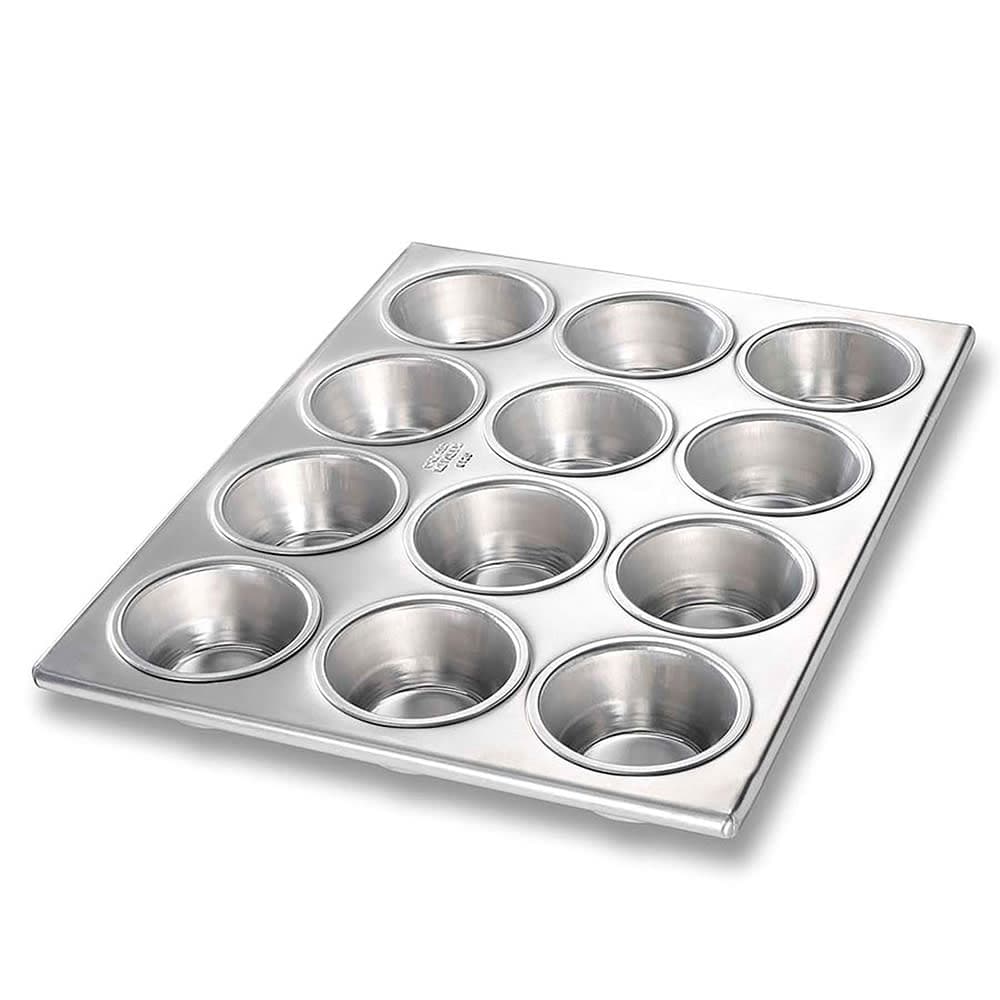 Chicago Metallic Muffin/Cupcake Pan, Makes (12) 2 3/4" Cakes, Noncoated 20 ga Aluminum (46120)