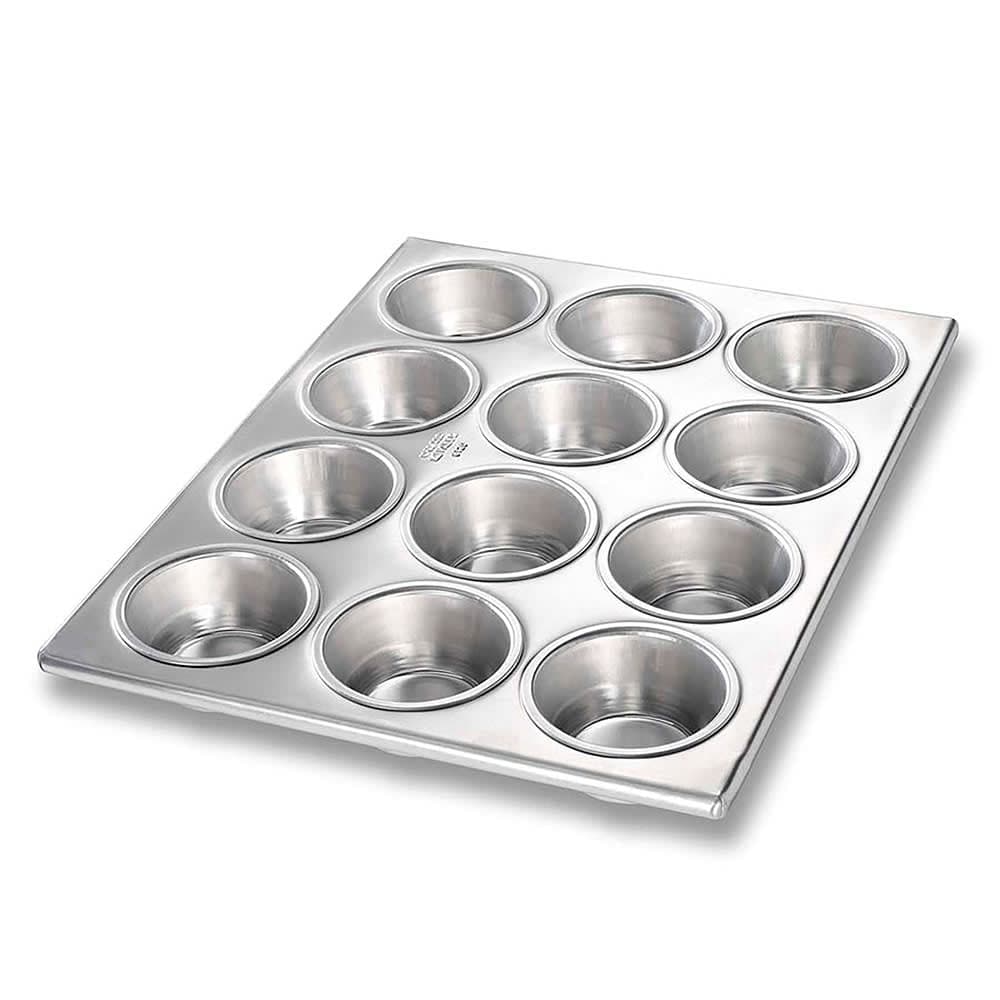 Chicago Metallic Muffin Cupcake Pan, Makes (12) 2 3/4" Cakes, AMERICOAT Glazed 20 ga Aluminized Steel (46125)