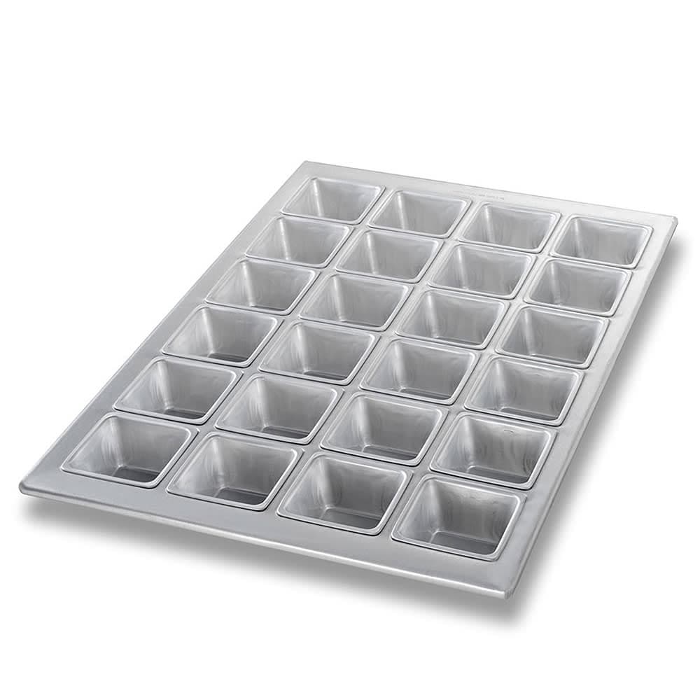 Chicago Metallic Square Muffin Pan, Makes (24) 2 3/5" Square Muffins, AMERICOAT Glazed 20 ga Aluminized Steel (46605)