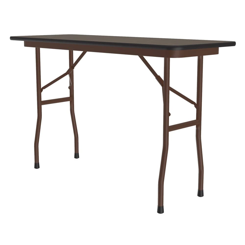 Correll 48" Rectangular Folding Table w/ Walnut Melamine Top, 29"H (CF1848M-01)