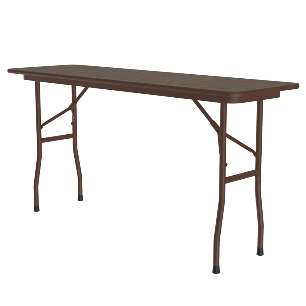 Correll 60" Rectangular Folding Table w/ Walnut Melamine Top, 29"H (CF1860M-01)