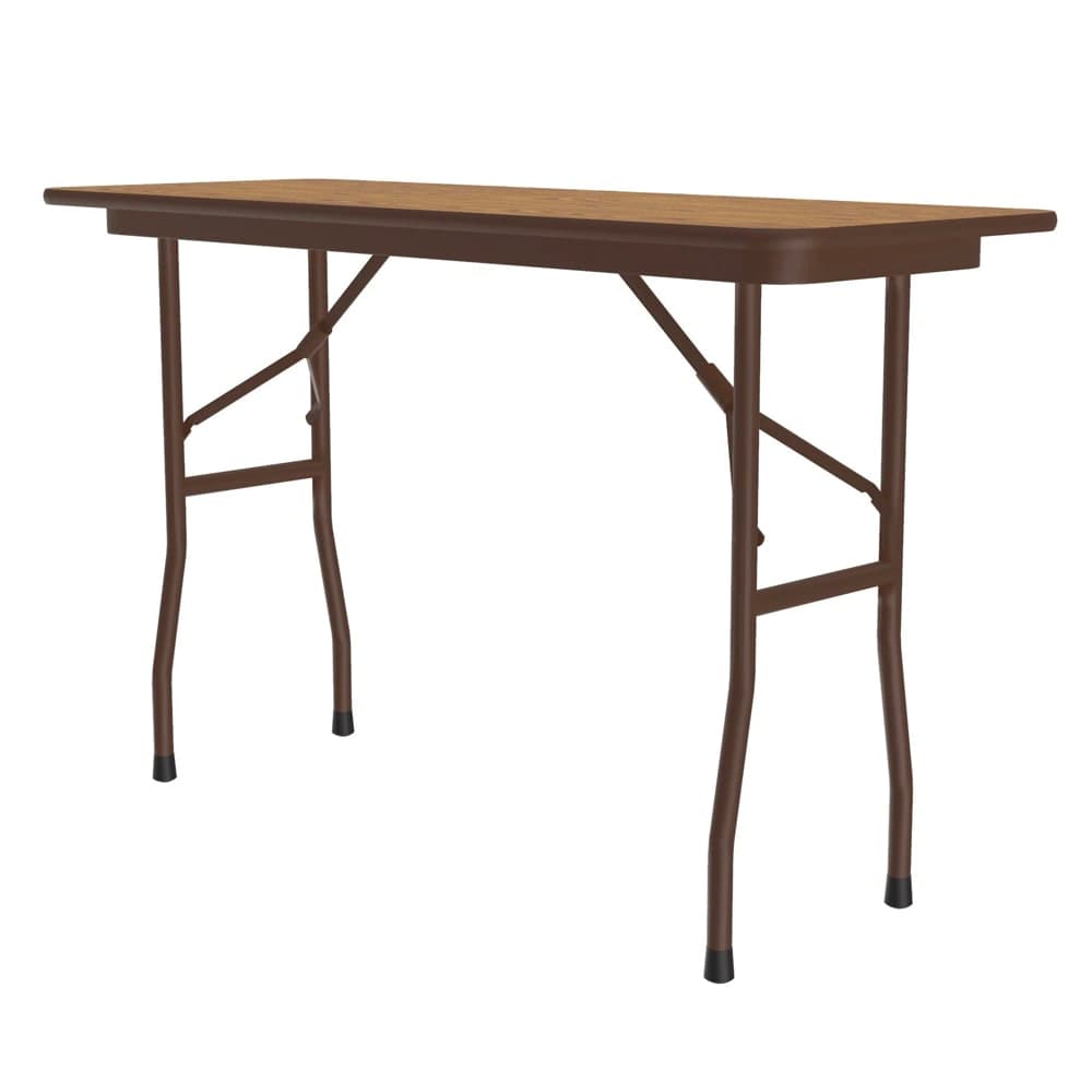 Correll 72" Rectangular Folding Table w/ Medium Oak Melamine Top, 29"H (CF1872M-06)