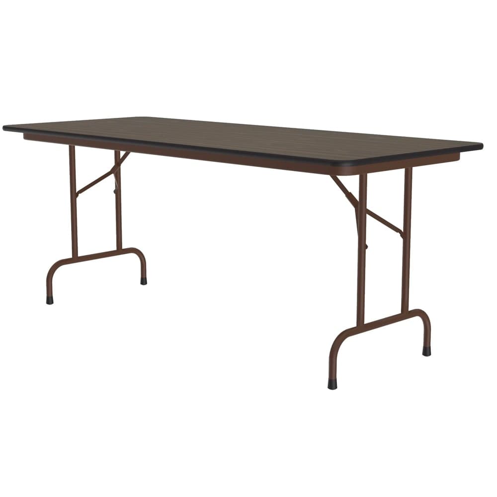 Correll 60" Rectangular Folding Table w/ Walnut Melamine Top, 29"H (CF2460M-01)