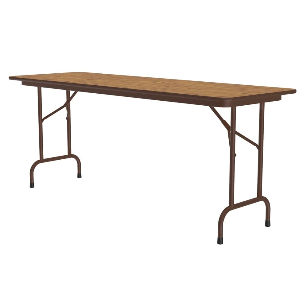 Correll 60" Rectangular Folding Table w/ Medium Oak Melamine Top, 29"H (CF2460M-06)