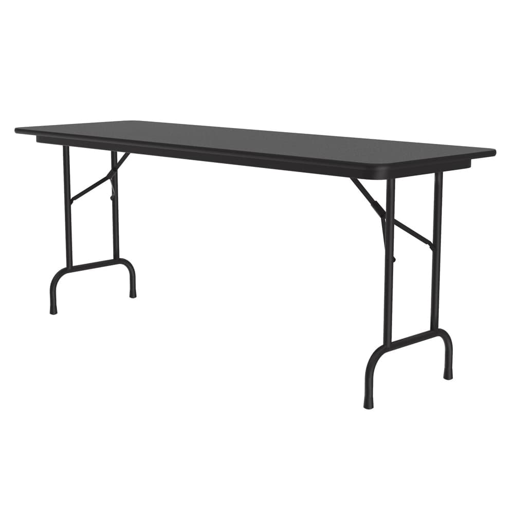 Correll 60" Rectangular Folding Table w/ Black Granite Melamine Top, 29"H (CF2460M-07)