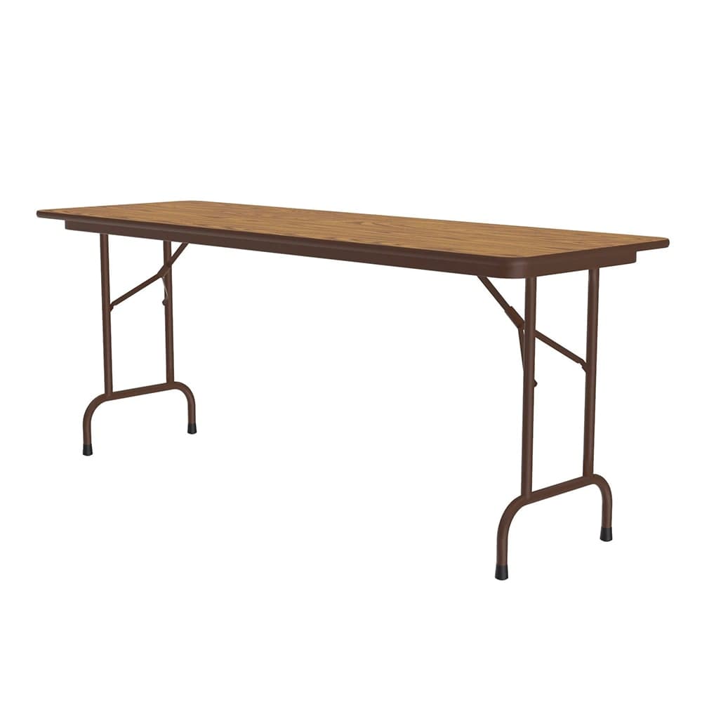 Correll 72" Rectangular Folding Table w/ Medium Oak Melamine Top, 29"H (CF2472M-06)