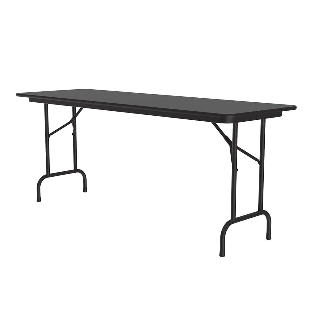Correll 72" Rectangular Folding Table w/ Black Granite Melamine Top, 29"H (CF2472M-07)