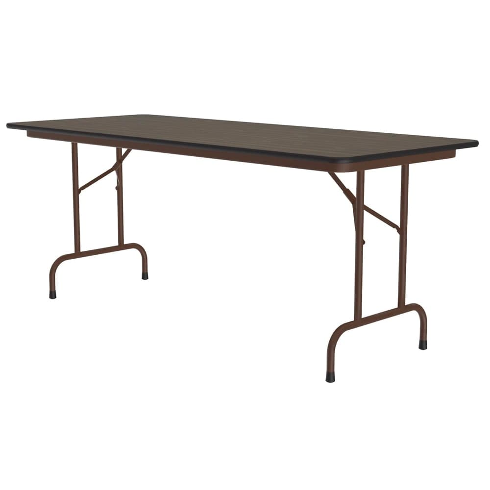Correll 96" Rectangular Folding Table w/ Walnut Melamine Top, 29"H (CF2496M-01)