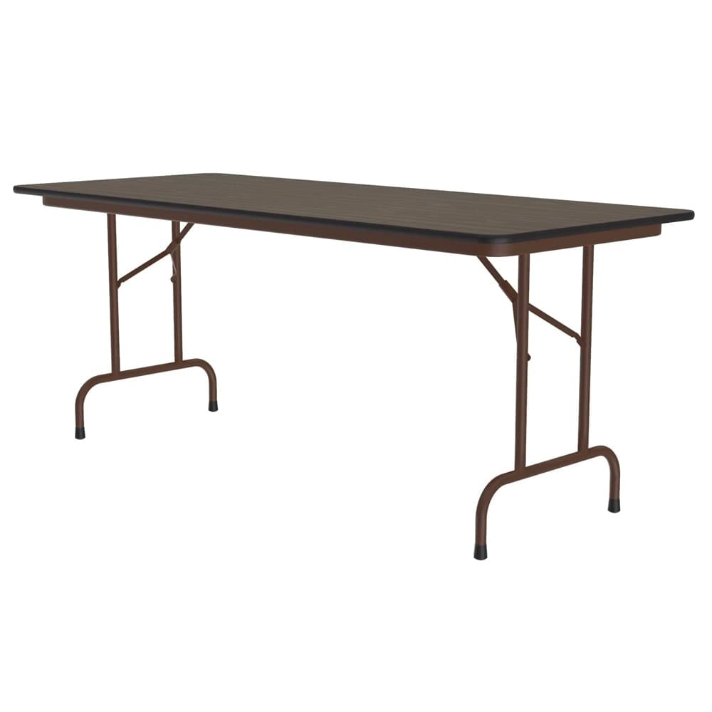 Correll 48" Rectangular Folding Table w/ Walnut Melamine Top, 29"H (CF3048M-01)
