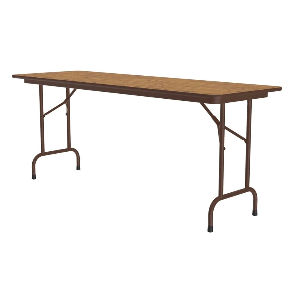 Correll 48" Rectangular Folding Table w/ Medium Oak Melamine Top, 29"H (CF3048M-06)