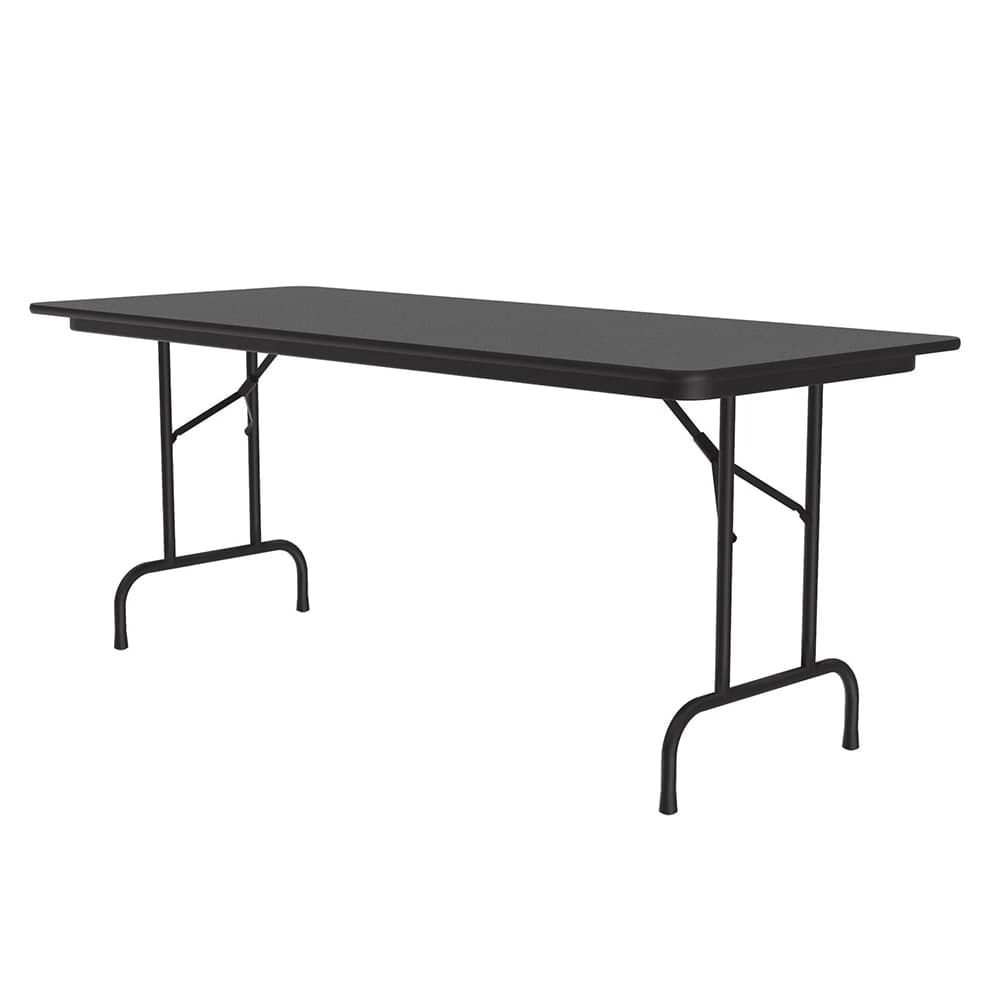 Correll 72" Rectangular Folding Table w/ Black Granite Melamine Top, 29"H (CF3072M-07)