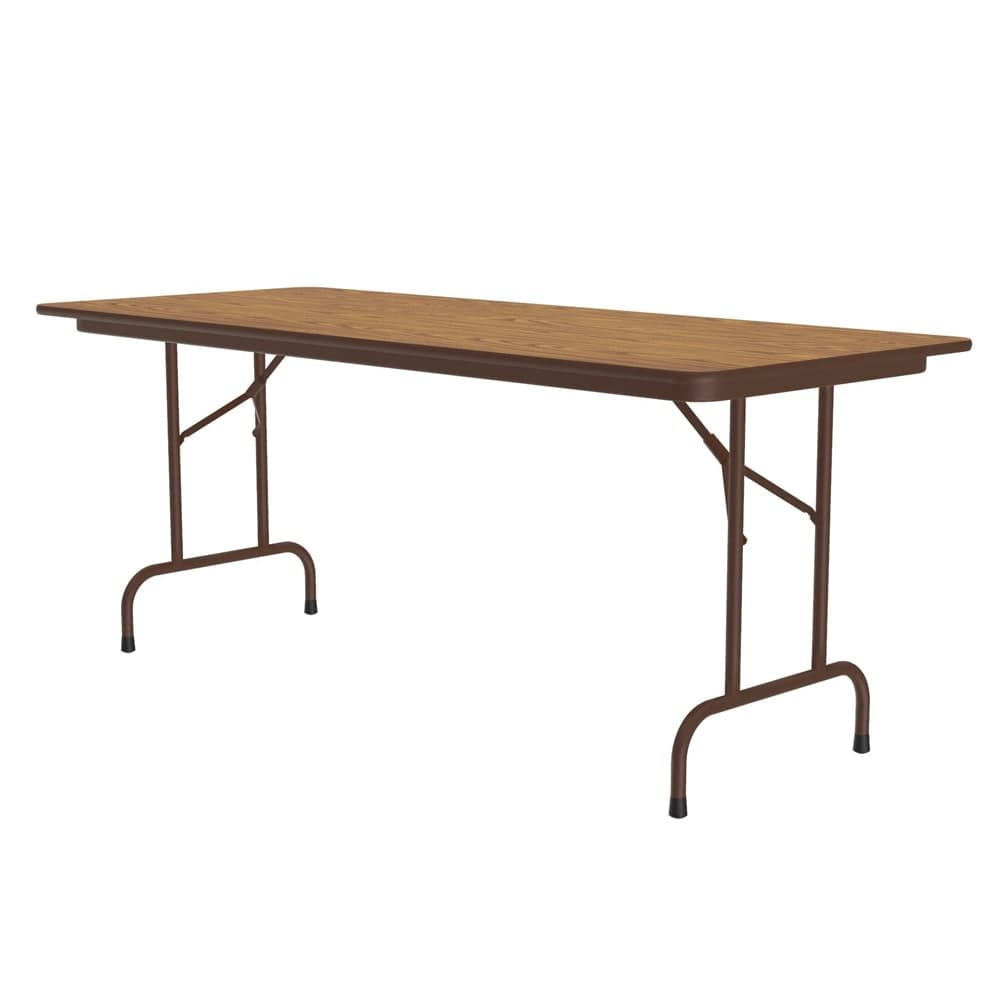 Correll 96" Rectangular Folding Table w/ Medium Oak Melamine Top, 29"H (CF3096M-06)