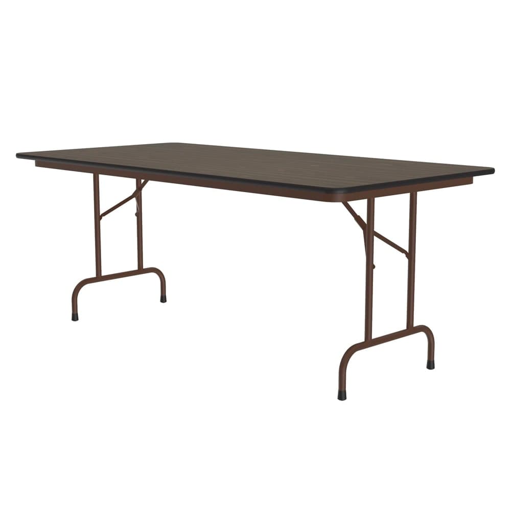 Correll 96" Rectangular Folding Table w/ Walnut Melamine Top, 29"H (CF3696M-01)