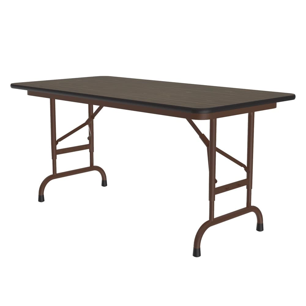 Correll 48" Rectangular Folding Table w/ Walnut Melamine Top, 32"H (CFA2448M-01)