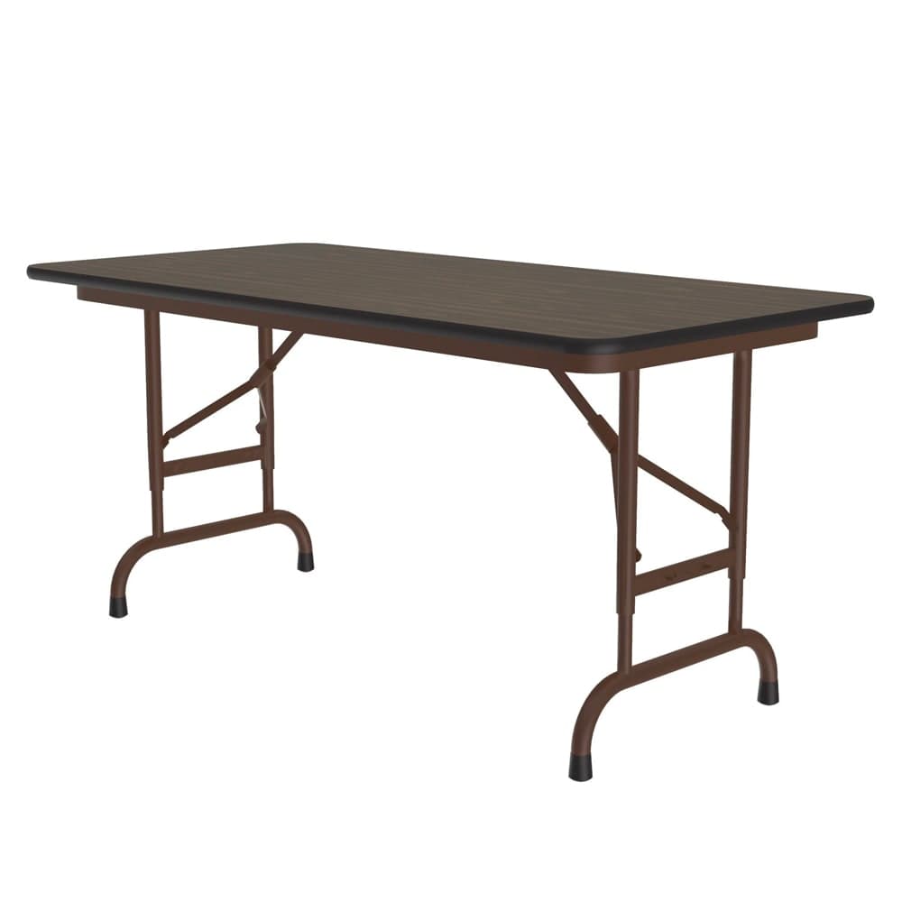 Correll 48" Rectangular Folding Table w/ Walnut Top, 32"H (CFA2448PX-01)