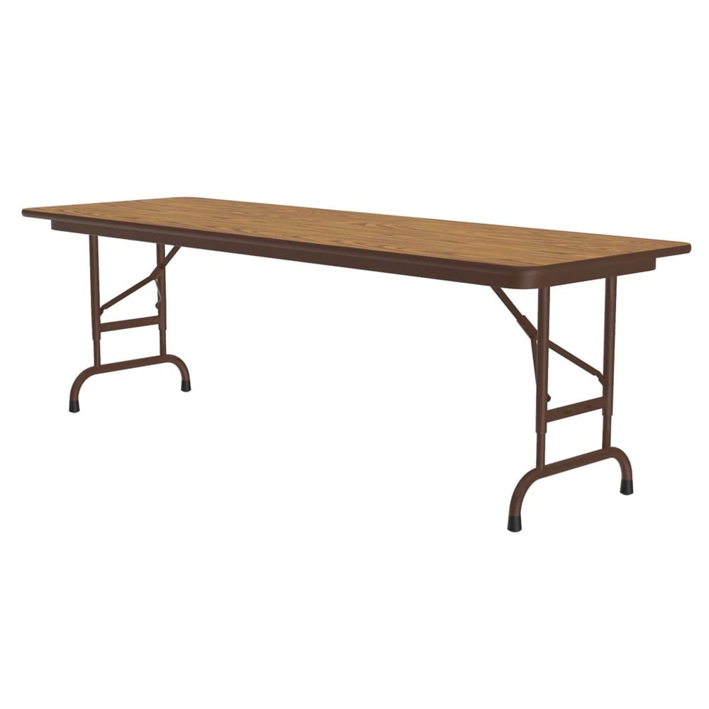 Correll 60" Rectangular Folding Table w/ Medium Oak Melamine Top, 32"H (CFA2460M-06)