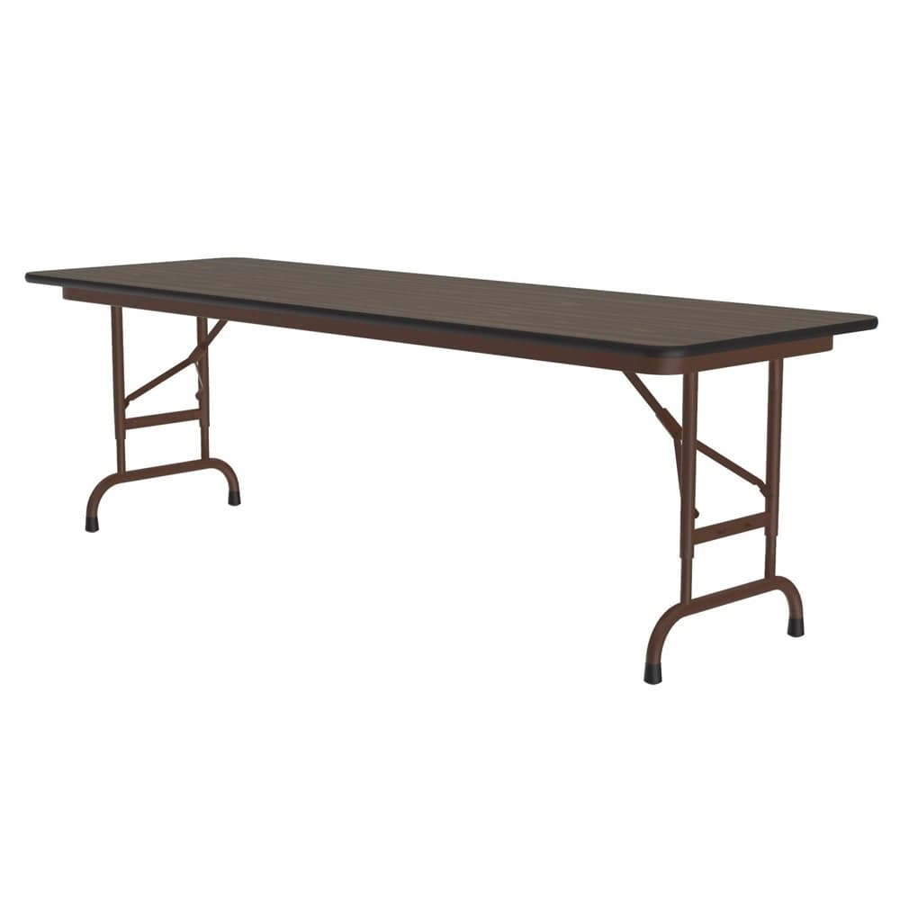 Correll 72" Rectangular Folding Table w/ Walnut Melamine Top, 32"H (CFA2472M-01)