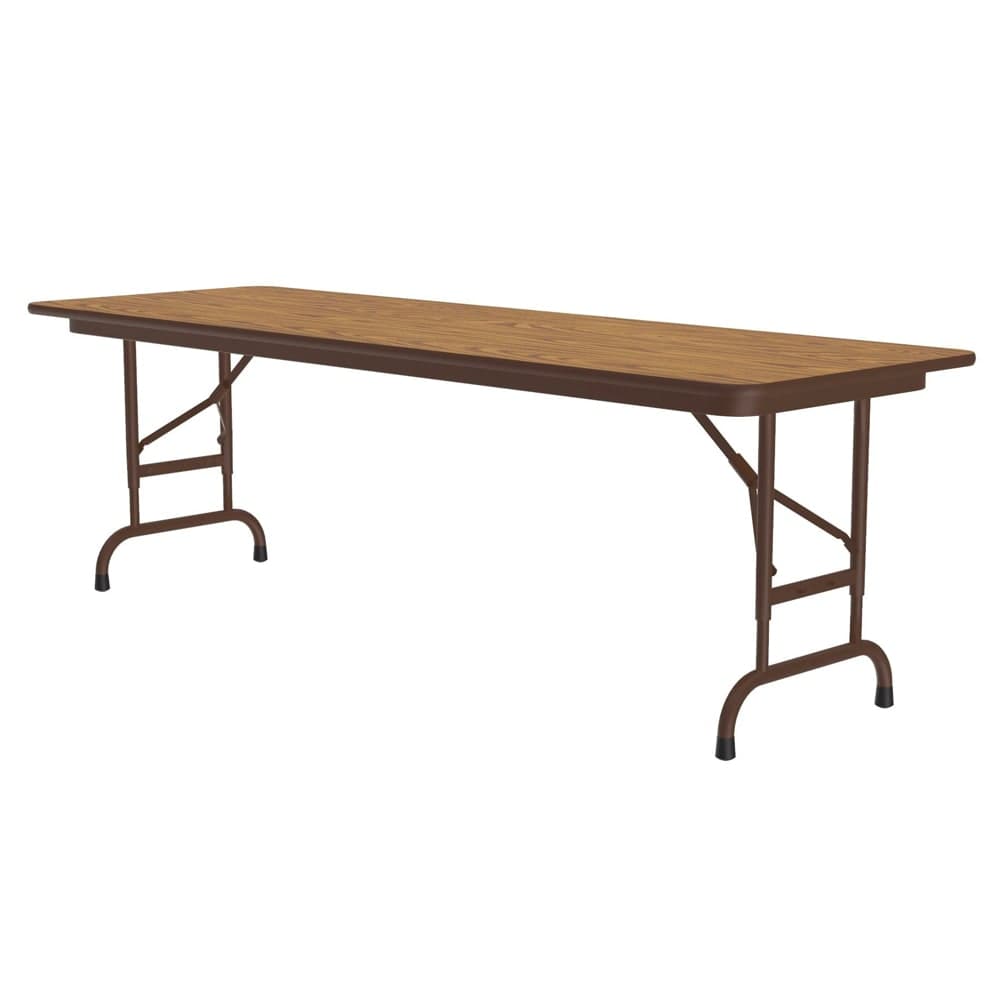 Correll 72" Rectangular Folding Table w/ Medium Oak Melamine Top, 32"H (CFA2472M-06)