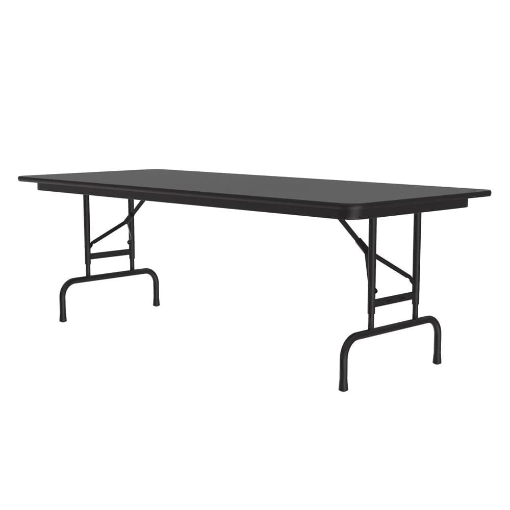 Correll 72" Rectangular Folding Table w/ Black Granite Melamine Top, 29"H (CFA3072M-07)