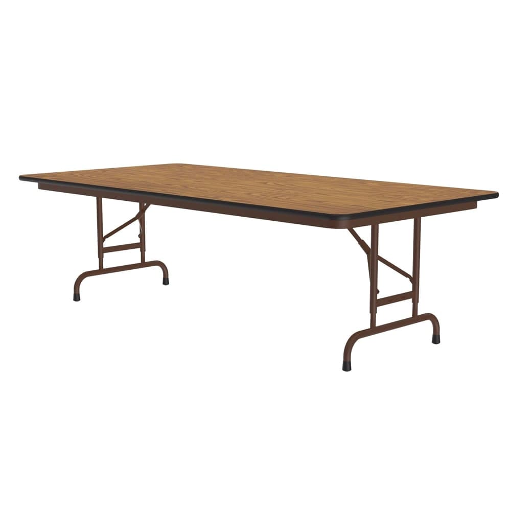 Correll 96" Rectangular Folding Table w/ Medium Oak Melamine Top, 32"H (CFA3696M-06)