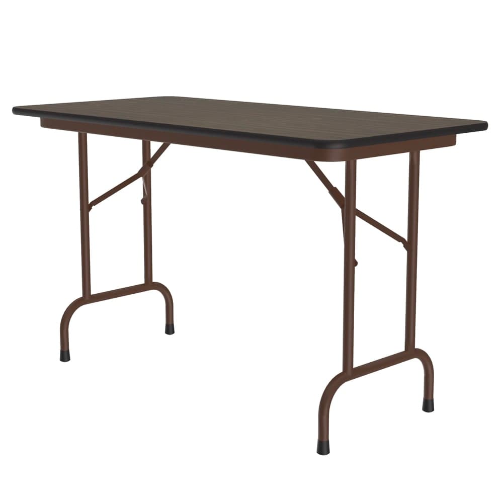 Correll 48" Rectangular Folding Table w/ Walnut Plywood Top, 29"H (PC2448P-01)