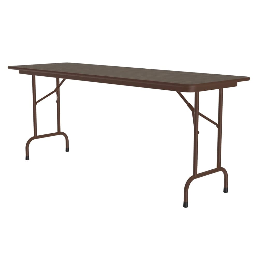 Correll 72" Rectangular Folding Table w/ Walnut Plywood Top, 29"H (PC2472P-01)